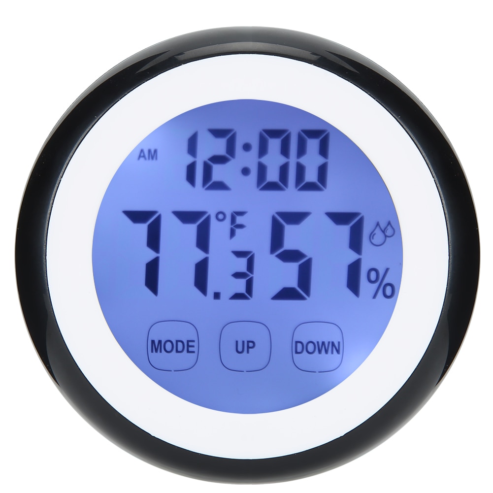 Digital Alarm Clock Desk Table Clock Electronic Touching Digital Electronic Alarm Clock with Temperature Humidity Display
