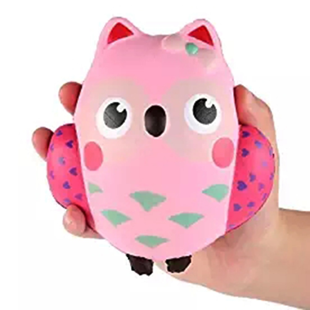 Doux en hausse Jumbo spongieux Antistress Kawaii dessin animé hibou parfumé presser enfants Squishys jouet soulagement du Stress décompression jouets #40: Default Title