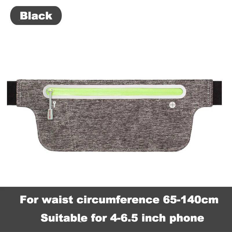 Universal Sport Accessoires Gym Waterdichte Telefoon Heuptas Belt Pouch Mobiele Telefoon Case Voor Iphone 11 Pro X Xr 8 plus Telefoon Tas: black