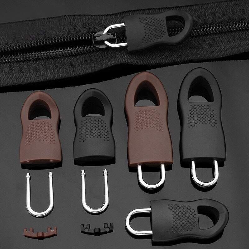 Universal 16pcs Detachable Zip Zipper Puller Set Zipper Repair Kit Replacement Zip Slider Teeth Rescue Zippers Sewing