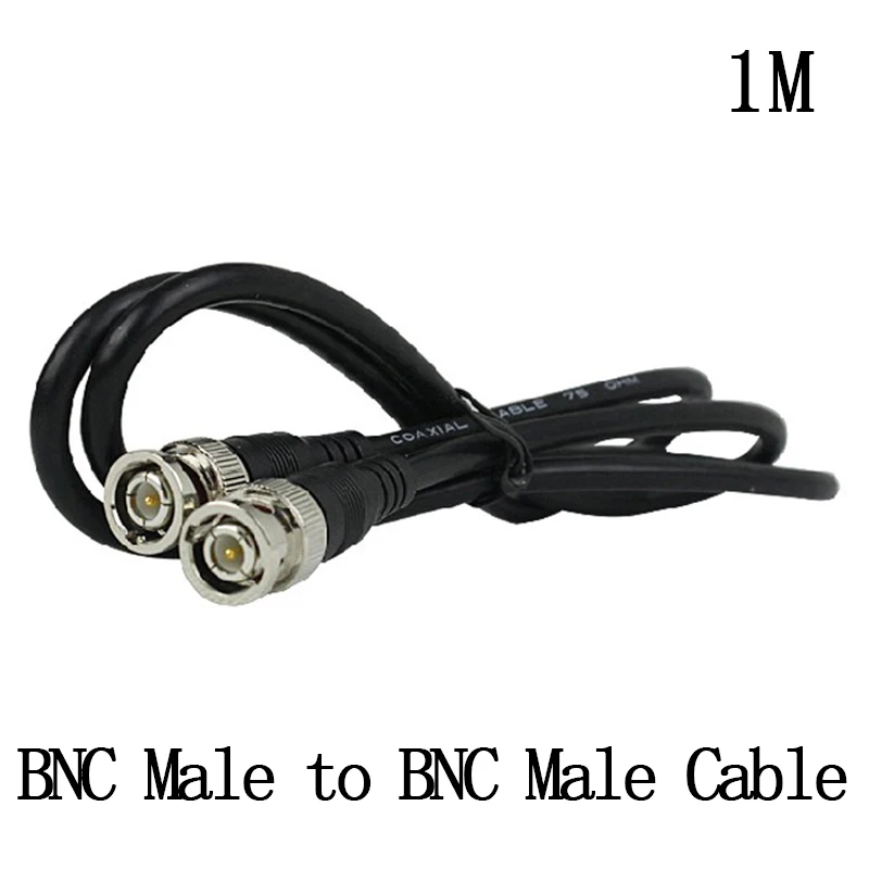 Yumiki-Cable Coaxial BNC para cámara CCTV, Cable macho a macho, SYV-75-3, 1m: Default Title