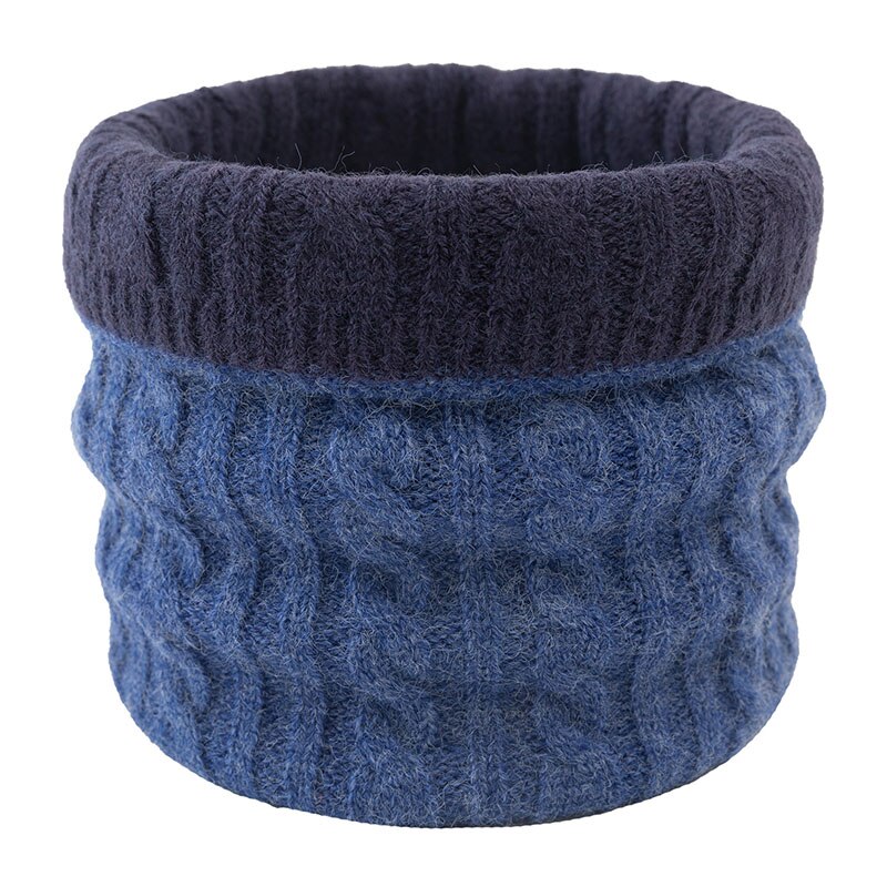 Unisex Winter Scarf Women Solid Color Warmer Ring Scarves Men Casual Outdoor Cycling Warm Neck Collars Scarf: Blue 1