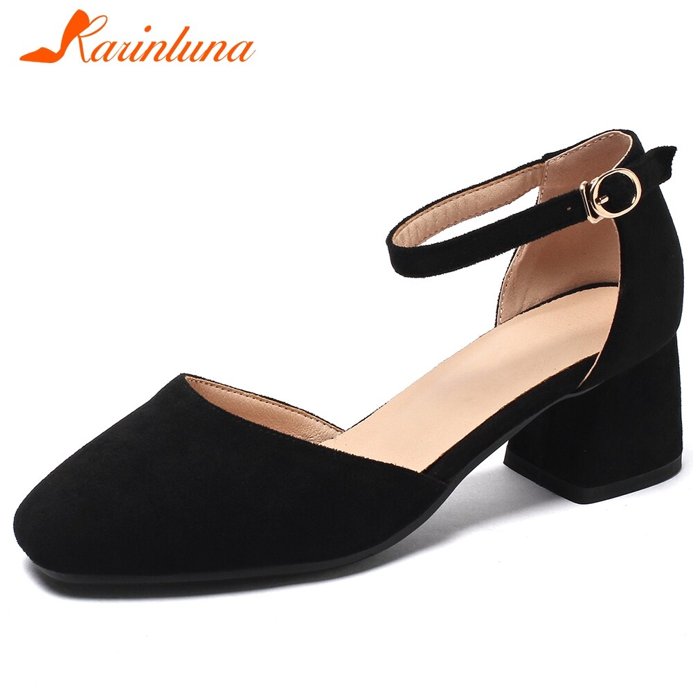 KARINLUNA Big Size 32-43 Ladies Casual Party Ol Sandals Med Chunky Heels Sandals Women Summer Shoes Woman
