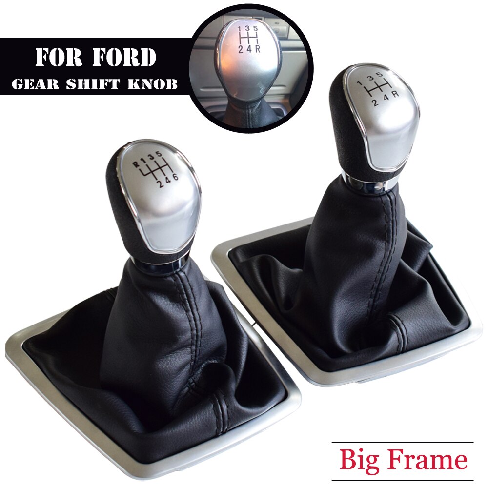 Gear Shift Knob With Dustproof Cover Drive Head Stick Shifter Handle For Ford Focus 2 MK2 FL C-MAX 2006 MK3 MK4 MK7 Galaxy