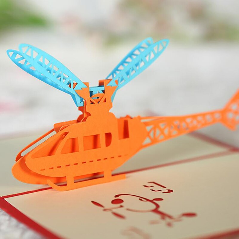 3D Pop Up Kaarten Gelukkige Verjaardag Afstudeerders Kaart Vaders Dag Card Souvenir Vliegtuig Model Cadeaus Voor Jongen Dad Kinderen vader