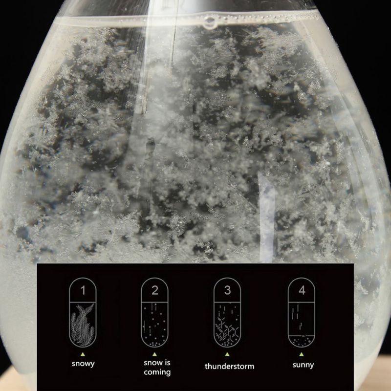 Stylish Beautifully Desktop Weather Forecast Water Glass Bottle Barometer Bottles Weather