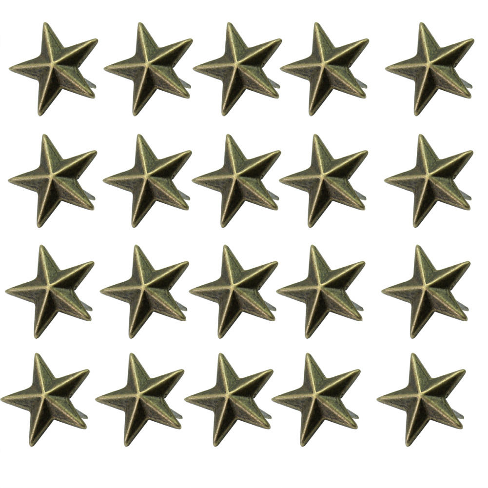 100 Pcs Star Studs Tone Star Spots Studs Klinknagels Spikes Punk Rock Bag Belt Leathercraft Diy Decoratie Accessoire