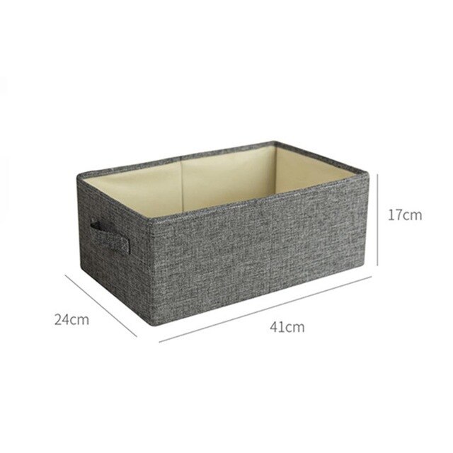 Clothing Storage Boxes No Smell Polyester Fabric Storage Baskets Containers Bins Clothes Toys Books Storage Boxes: S gray