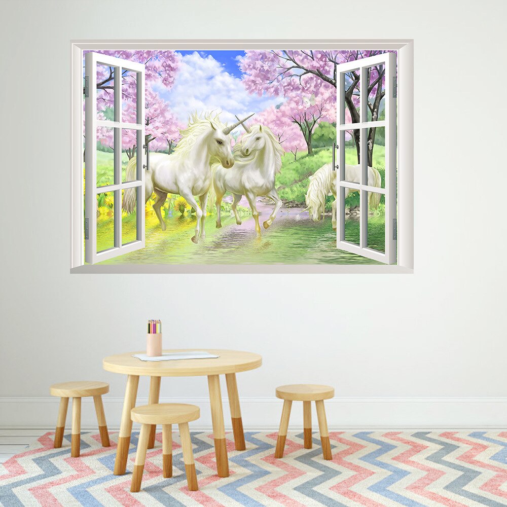 3d-fenster-view-bunte-cartoon-einhorn-wolke-wand-a-grandado