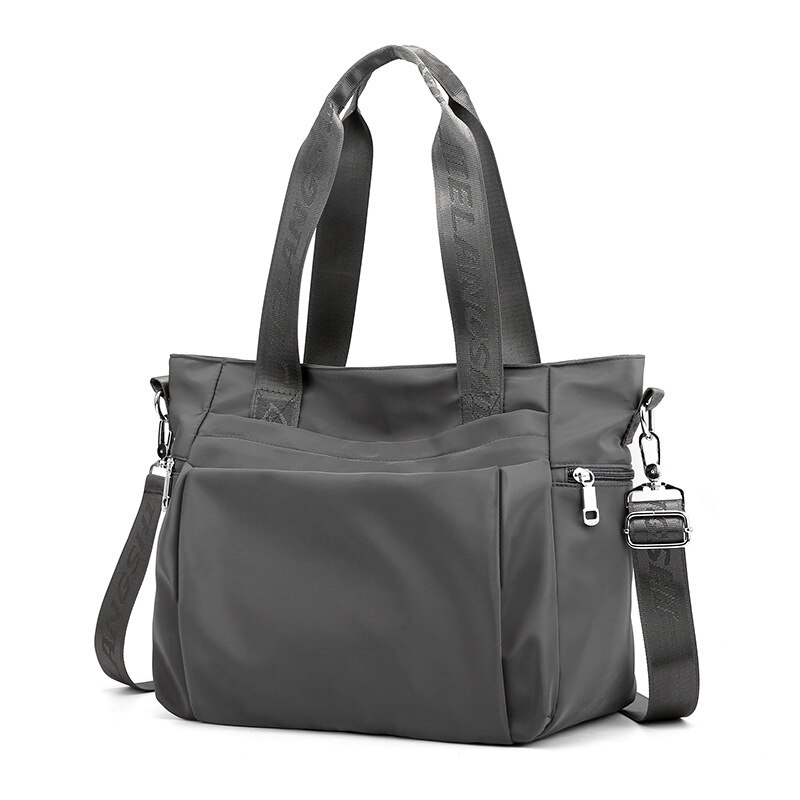 Borsa in Nylon impermeabile borse per Laptop grandi da donna borsa a tracolla borse per mamma di grande capacità borsa a tracolla Tote borsa principale: GRAY