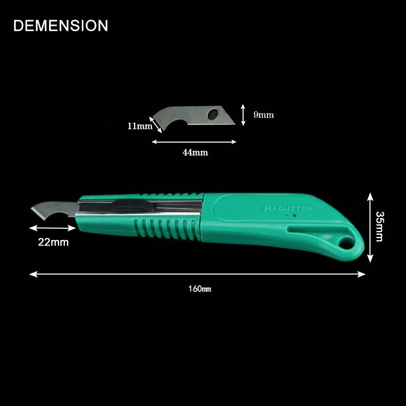Multifunktion akryl krog kniv plexiglas skærekniv papirskærer barberblade læder skærekniv håndværk udskæringsværktøj