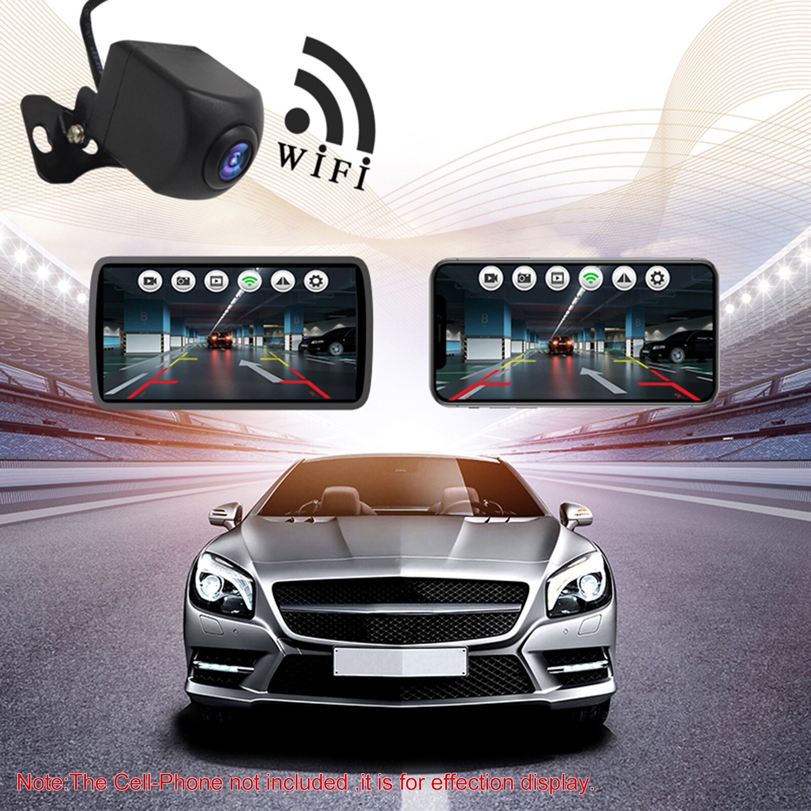 Wireless Backup Camera HD WIFI Rear View Camera for Car WiFi Backup Camera with Night Vision LCD Wireless Reversing Monitor