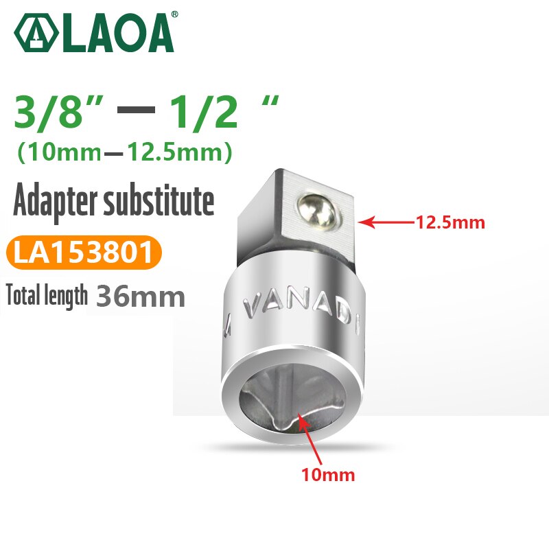LAOA Socket Joint 1/2"1/4"3/8"Extension Universal Joint Adapter: LA153801