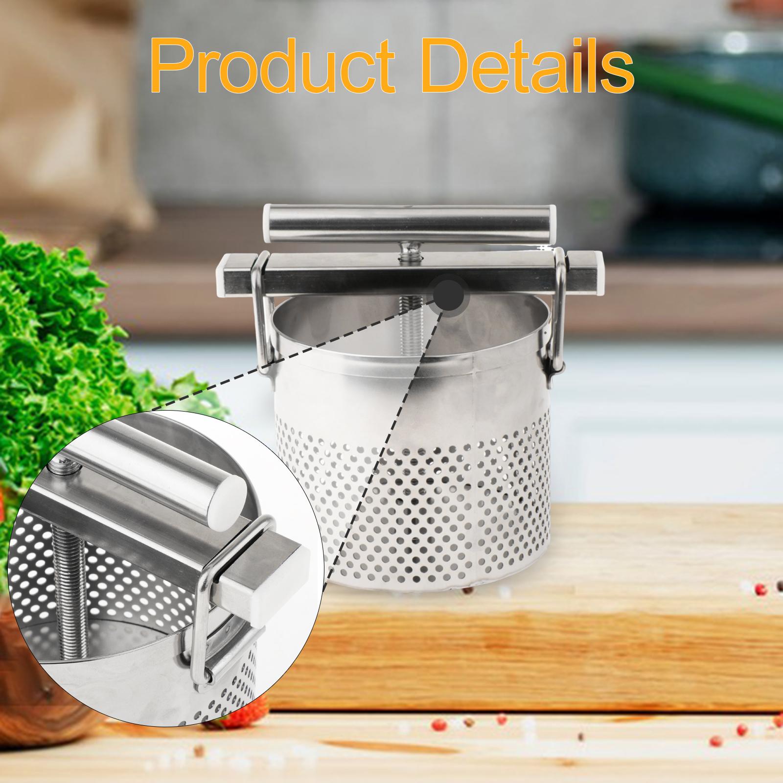 Stainless Steel Vegetable Filling Squeezer Grape Fruit Juicer Kitchen Press for Restaurant Commercial Use Sturdy Fruit Press