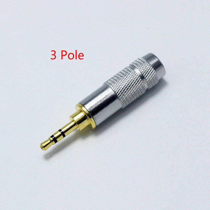 2.5mm Jack 3 Pole 4 Pole Male Connector Adapter for DIY Stereo Headset Earphone/Repair Earphone Speaker with Metal Shell: 3 Pole