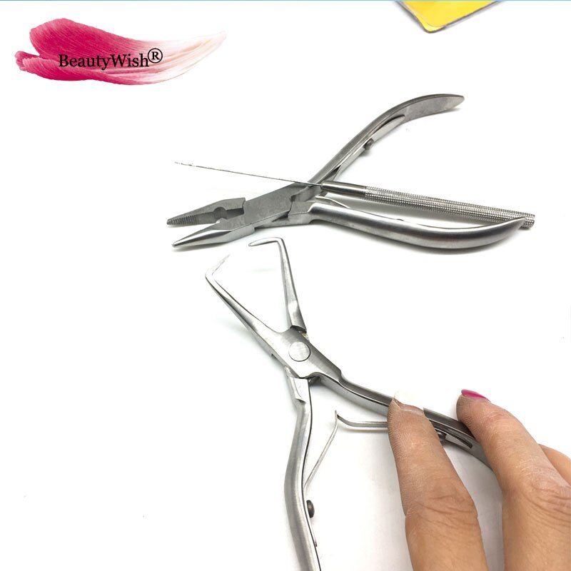 1 Set Van Roestvrij Staal Sainless Staal Tang Ket Set! Hoogwaardige Haarverlenging Tool Set, Hair Extension Tang Set