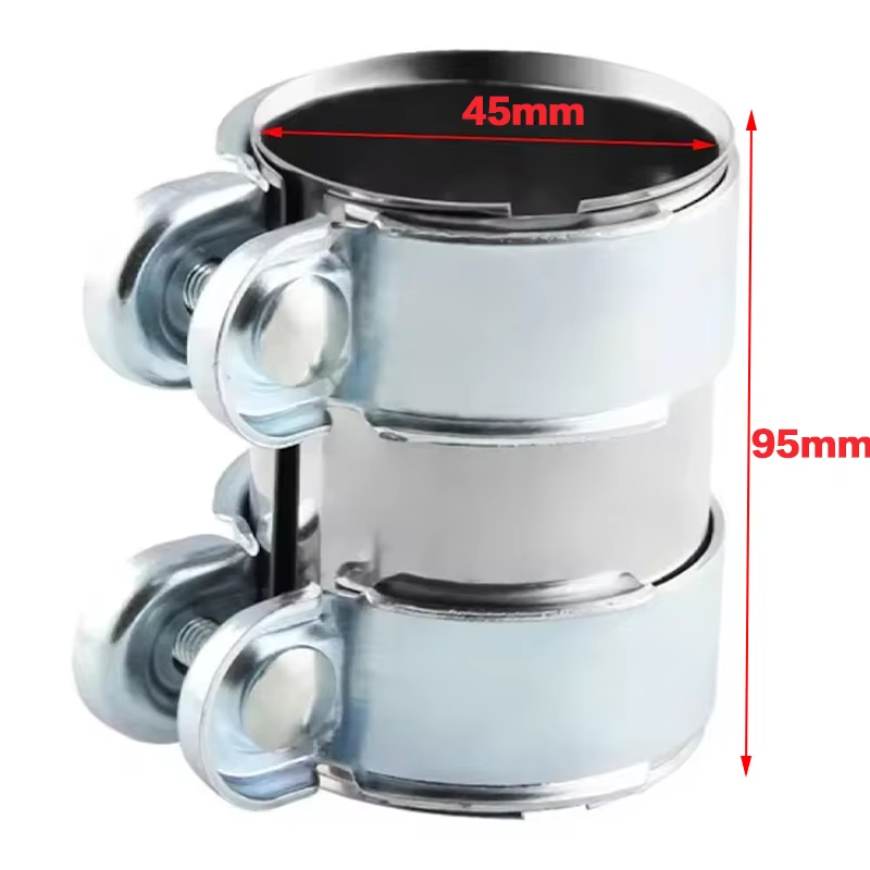 Auspuffklemme aus Edelstahl, 45 mm, 50 mm, 55 mm, 60 mm, 65 mm, 70 mm, 76 mm, Auspuffrohr-Rohrverbinder, Tischler-Hülsenklemme, verstellbare Spitze: MULTI