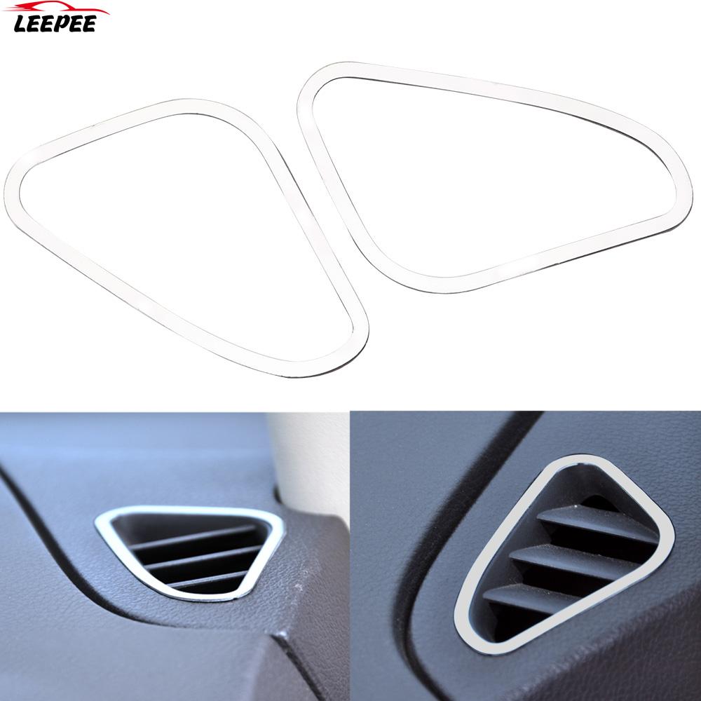 1Pair Decorative frame Auto Air Conditioning Vent Trim Sticker For Ford Focus 2 MK2 2005 2006 2007