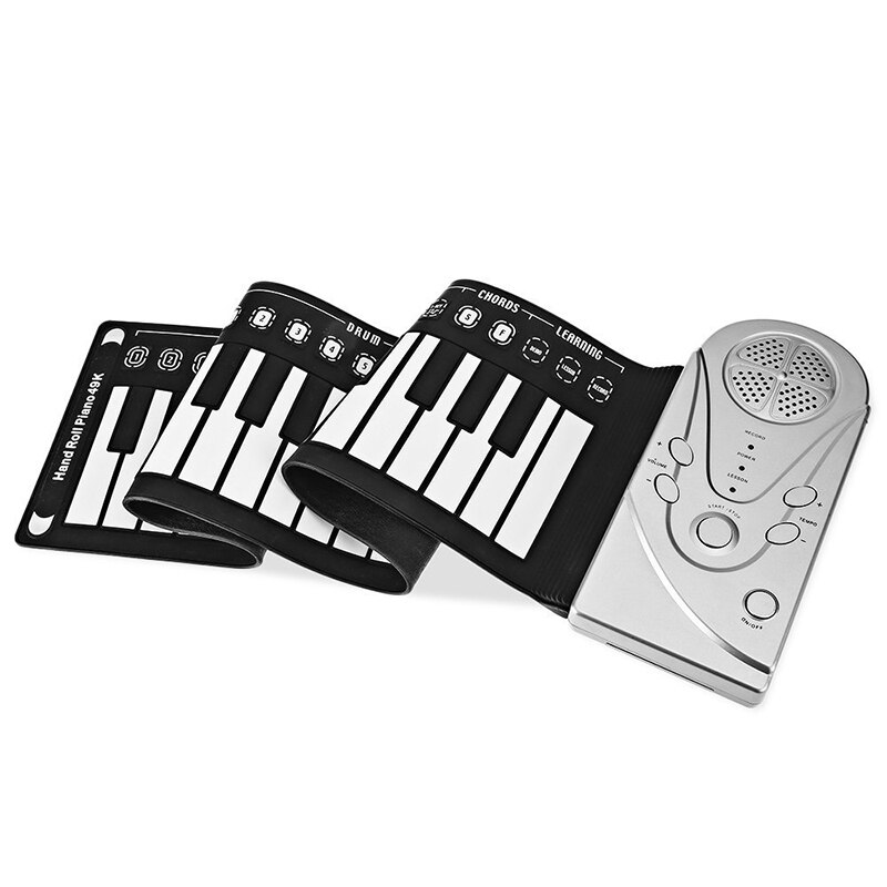 Draagbare Flexibele Digitale Keyboard Piano 49 Toetsen Tonen Ritmes Elektronische Roll Up Piano Speelgoed THJ99