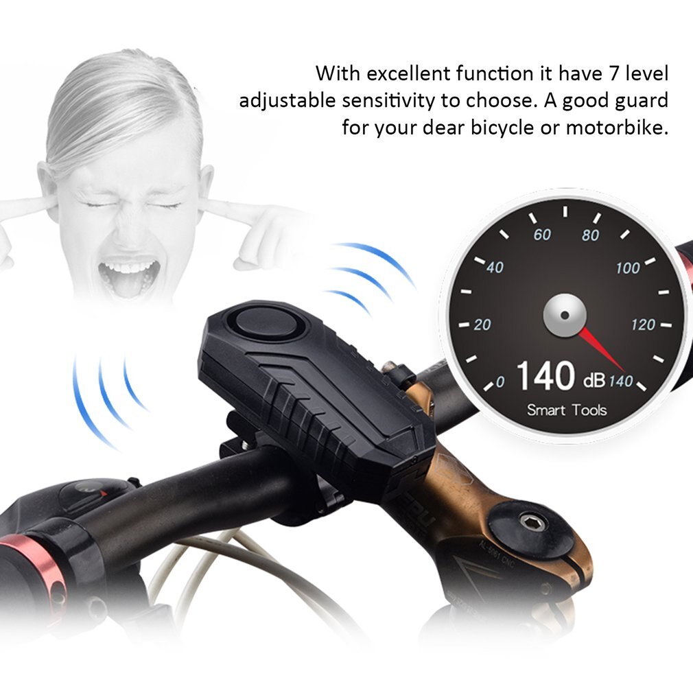 Kablosuz uzaktan kumanda Alarm bisiklet/elektrikli üç tekerlekli bisiklet/yeni enerji araba titreşim ve Displacemnt Alarm emniyet kilidi
