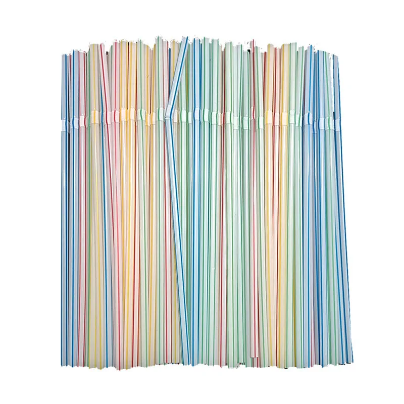 100Pcs Bendable Straws Disposable Colourful Black Straw Rietjes Milk Tea Bar Party Wedding Kitchen Accessories Drinkware 빨대: SKY BLUE