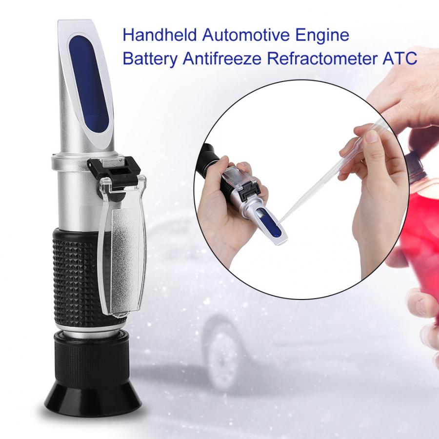 Battery Refractometer Handheld Automotive Engine Battery Antifreeze Refractometer Glycol Antifreeze Tester Alcohol Refractometer