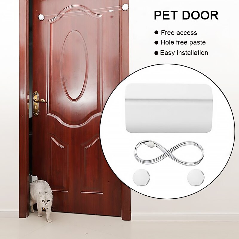 Puertas de plástico para gatos domésticos, abridor de puerta para perros, para entrada de seguridad, fácil con agujero, Kit de puerta para mascotas, producto para mascotas