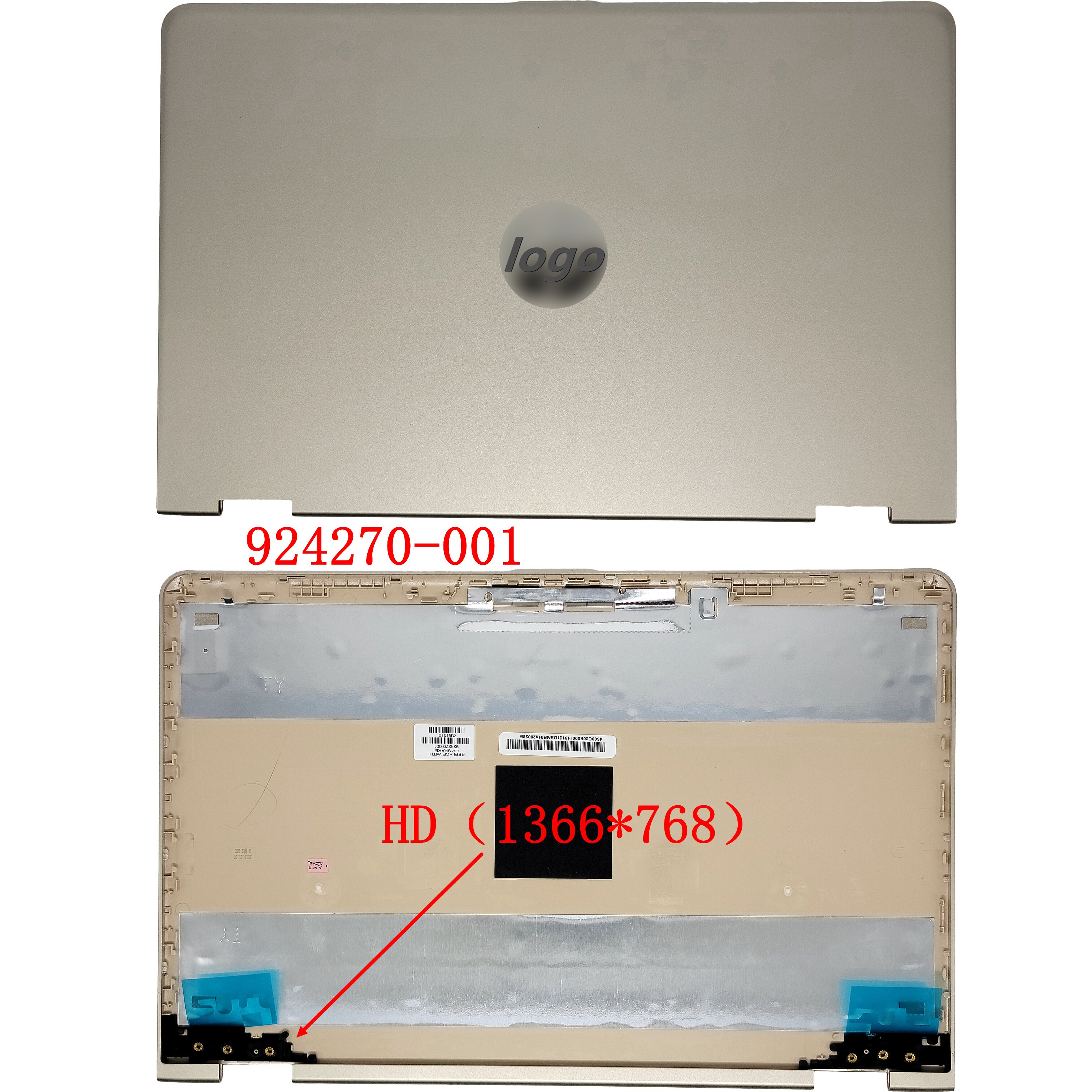 Originele Voor Hp Pavilion X360 14-BA Back Cover Top Behuizing Case Lcd Rear Deksel 924269-001 924270-001 924271-001 924272-001: Golden HD 924270-001