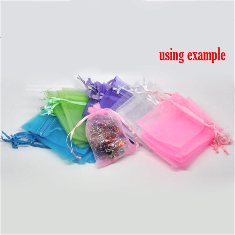 Doreenbeads Pouch & Bag Gemengde, Organza, Met Draw, Bruiloft, 9x7cm. 100Pcs (B07742), Yiwu