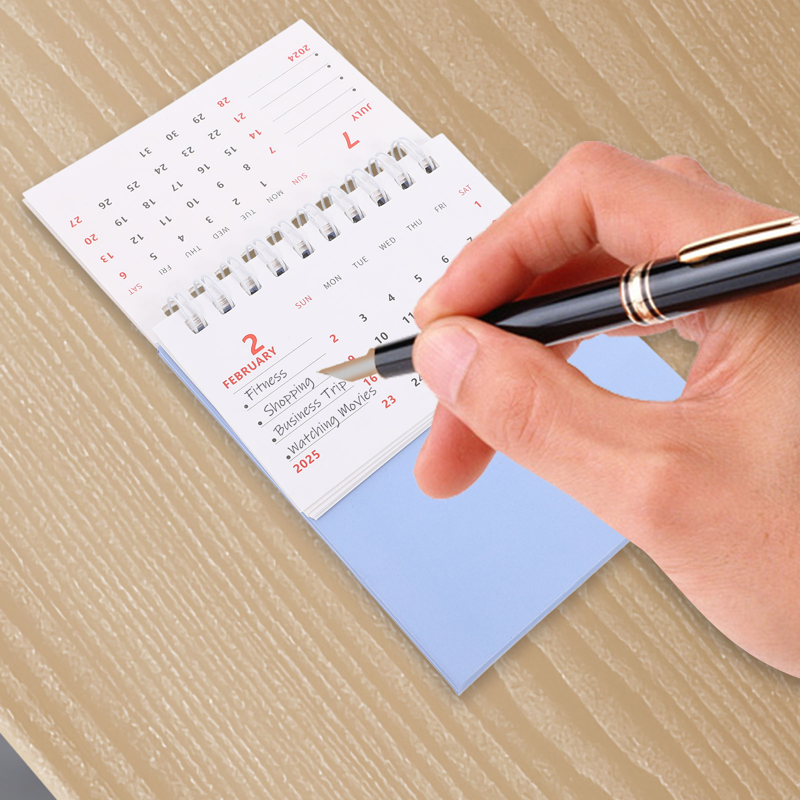 Desktop Calendar Simple Notepad Daily Use Standing Calendar Household Calendar Decorative Monthly Calendar Home Supply