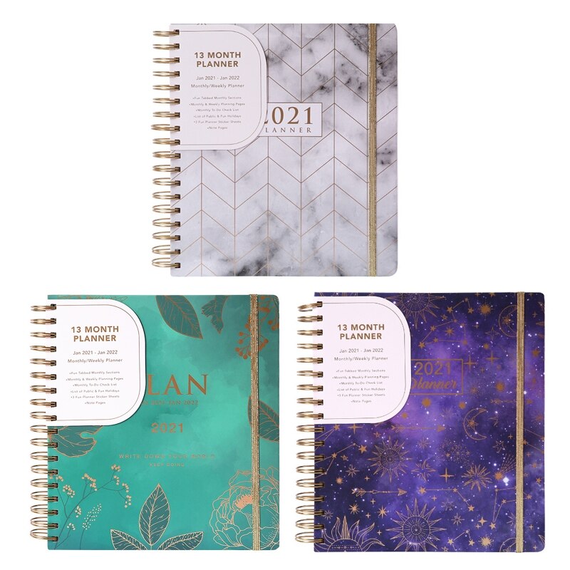 Agenda Planner Organizer B5 Coil Notebook Journal Monthly Weekly Schedule