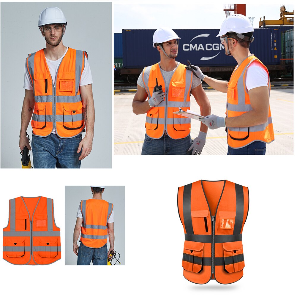 Gilet de sécurité réfléchissant haute visibilité | Vêtements de travail de sécurité, moto de jour, moto