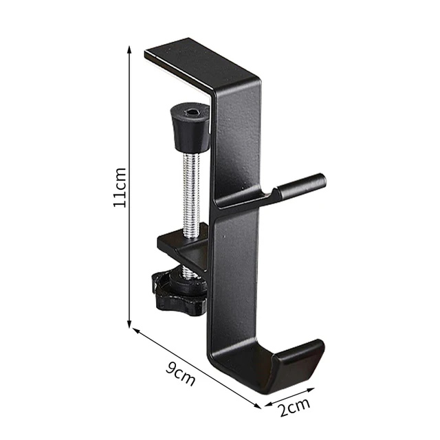 Desk Bag Hanger Portable Bag Hanger School Office Desk Edge Bag Hook Desktop Backpack Hanger Punch Free Desk Side Handbag Rack: Dark Khaki