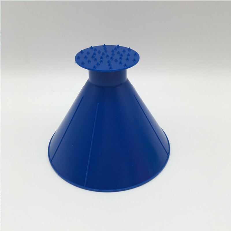 Magic Window Windshield Car Ice Scraper Cone Shaped Funnel Snow Remover Tool Scrape A Round: Blue