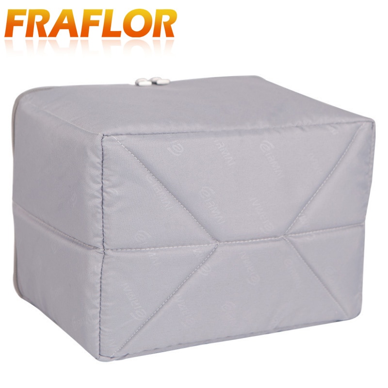 Bolsa de nailon resistente al agua, con cierre e inserto acolchado, para lente de cámara DSLR, división interior, bolsa protectora plegable