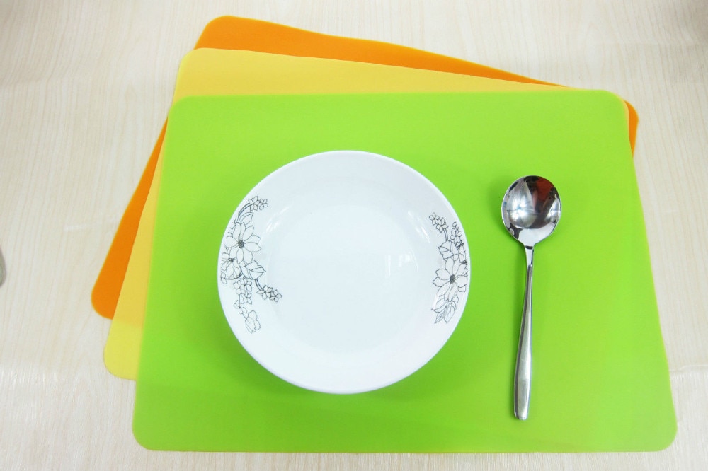 Siliconen bakmat antiaanbaklaag placemat tafelbeschermer keuken gebaksmat bakmat voor 6 kleuren 40*30cm
