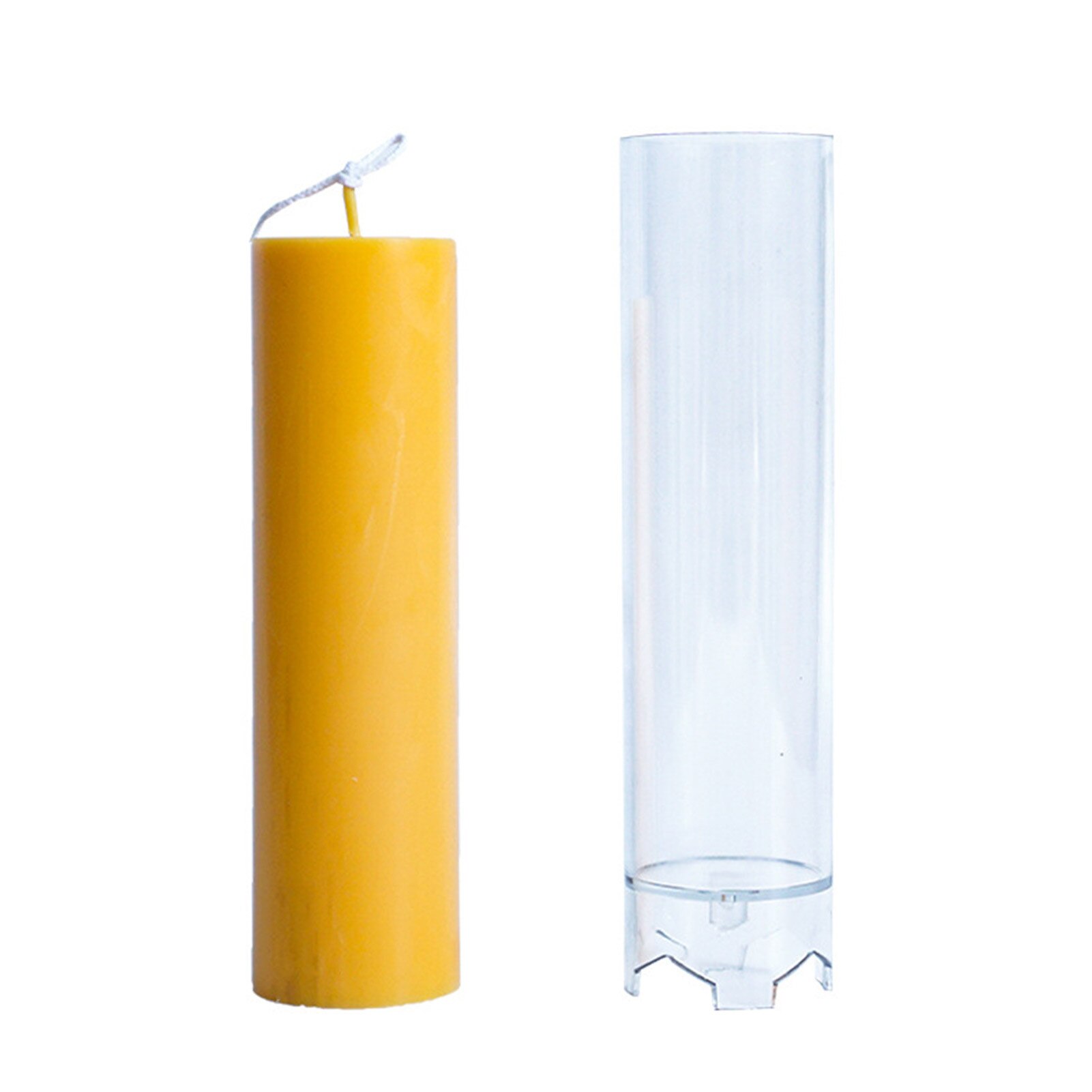 Long Pole Stripe Candle Molds Plastic Pillar Candle Making Large Cylinder Rib Candle Making Molds DIY Candle Making Supplies