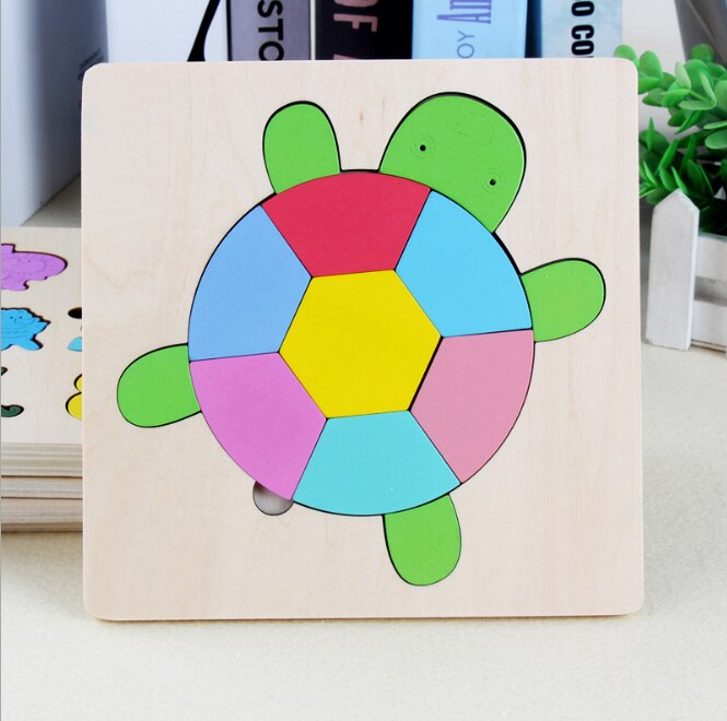 I bambini del partito di gioco di Legno di Memoria Partita Bastone di Gioco di Scacchi Divertimento a Bordo di Blocco Gioco Educativo di Colore Capacità Cognitive Giocattolo per I Bambini: tortoise