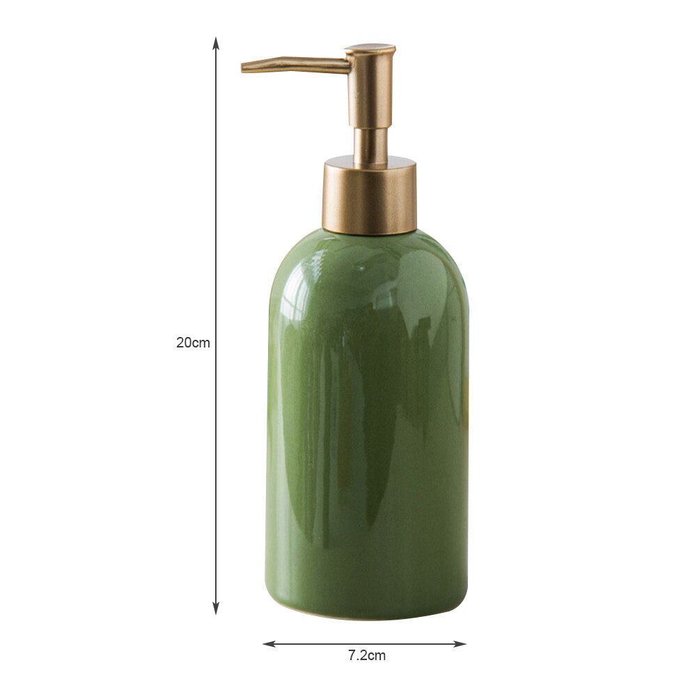420ml flydende sæbe shampoo shower gel keramisk tom pumpe flaske beholder dåser til opbevaring glasflaske til slim krukke