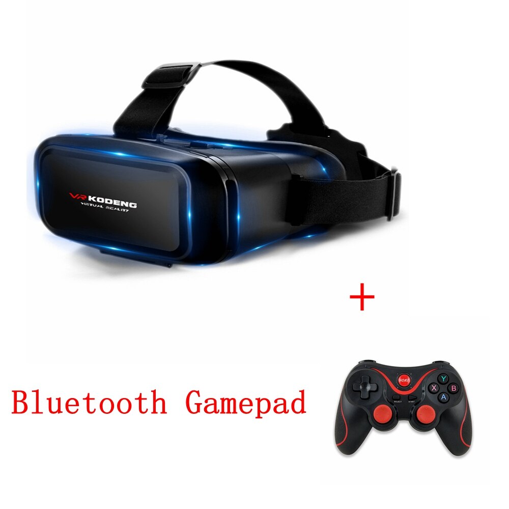 Original 3D Virtual Reality VR Glasses Support 0-600 Myopia Binocular 3D Glass Headset VR for 4-6.6 Inch IOS Android Smartphone: VR Add Gamepad