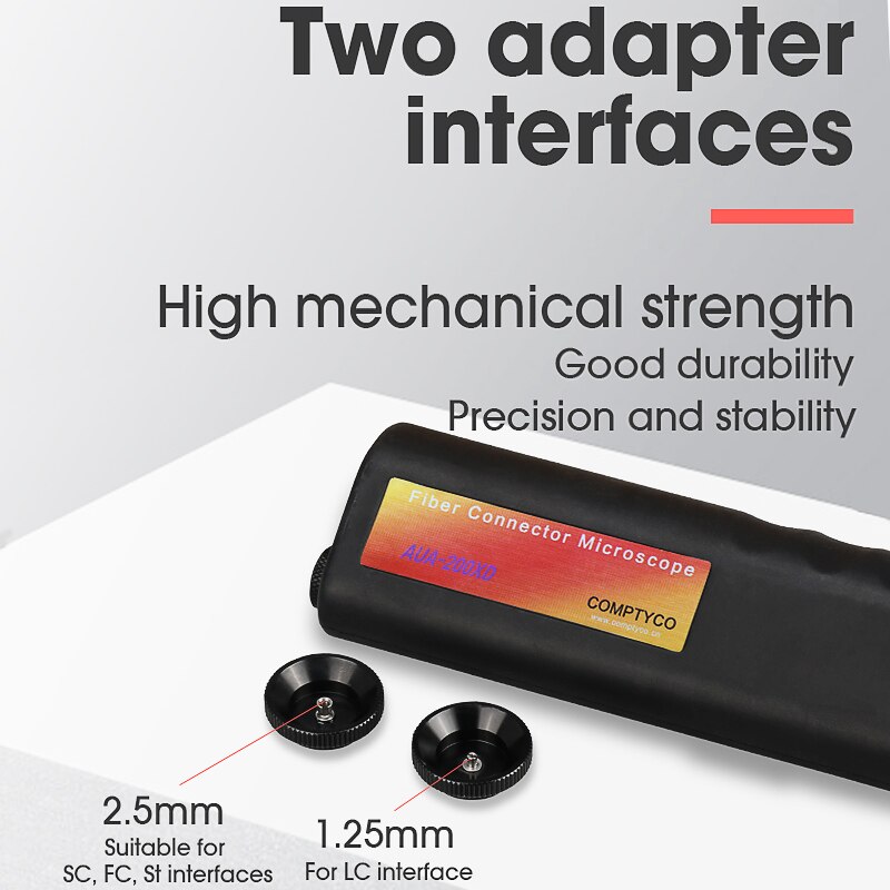 200x Fiber Optical Inspection Microscope LED Illumination Anti Slip Rubber