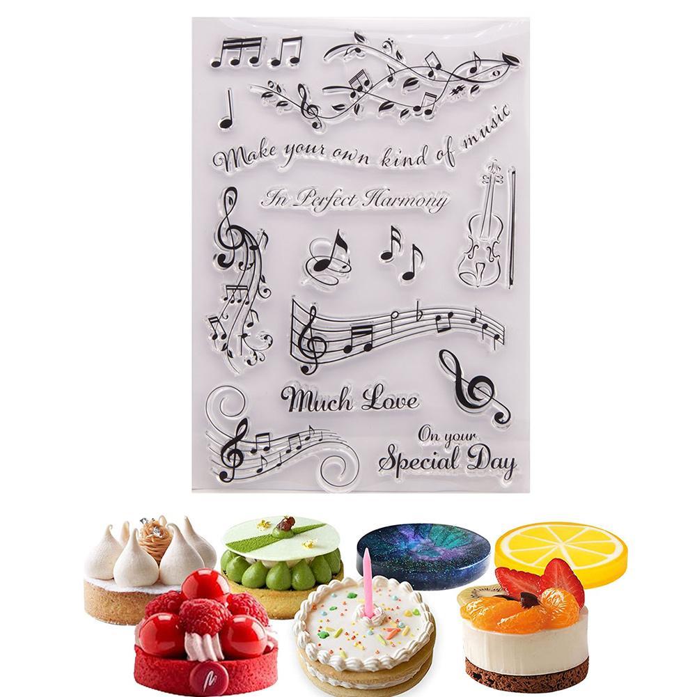 Feuille De Note de Musique Joint Transparent Clair Timbres Joint Silicone Timbres T6N1 Carte Album Scrapbook Rouleau BRICOLAGE Production Tpr / V9N9