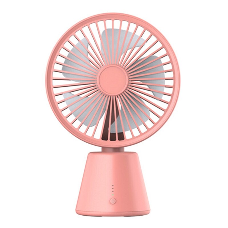 Portable Desktop Round Mini Air Cooler Fan Small Personal Cooling Tools for Home Office Outdoor Travel Summer Appliances: Pink