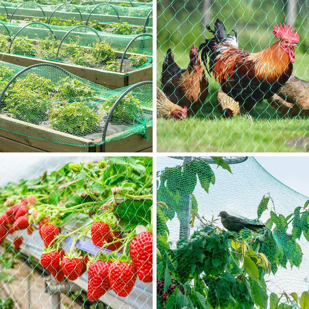 Red de protección antiaves verde de 5/10m, malla para plantas de jardín, protege plantas y árboles frutales de pájaros, ciervos, aves de corral, la mejor esgrima
