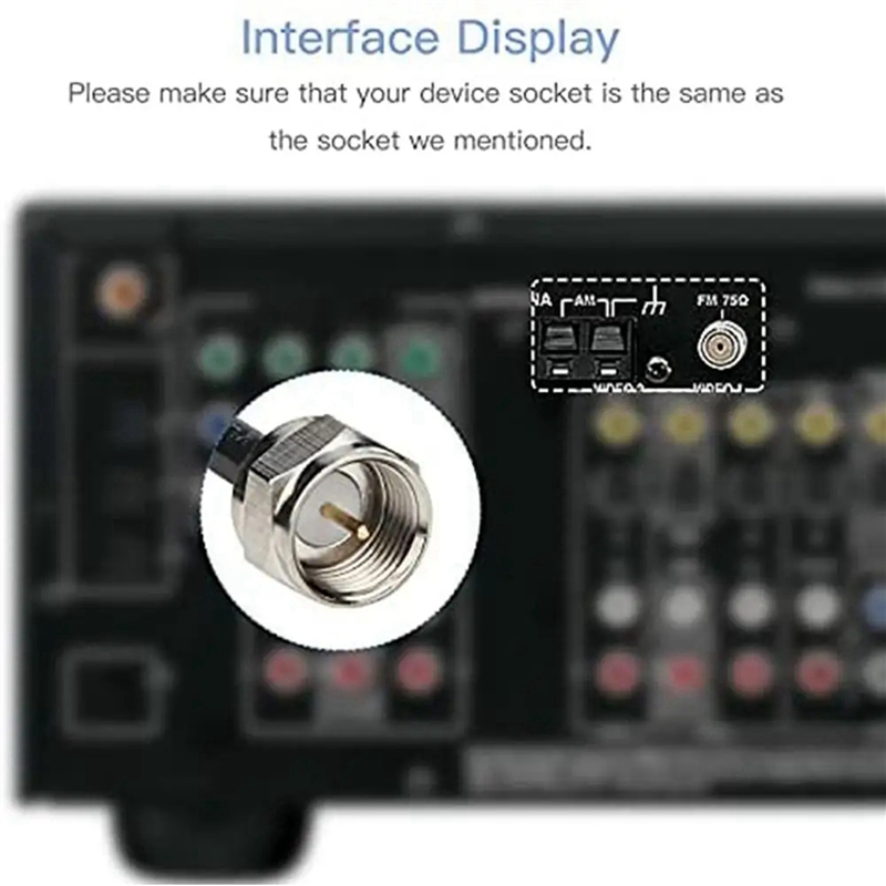 AAAEL-2X FM Radio Antenna FM F-Head Sheep Horn Antenna For Car FM TV Radio Station 75 Ohms F Female To TV3.5 Mono