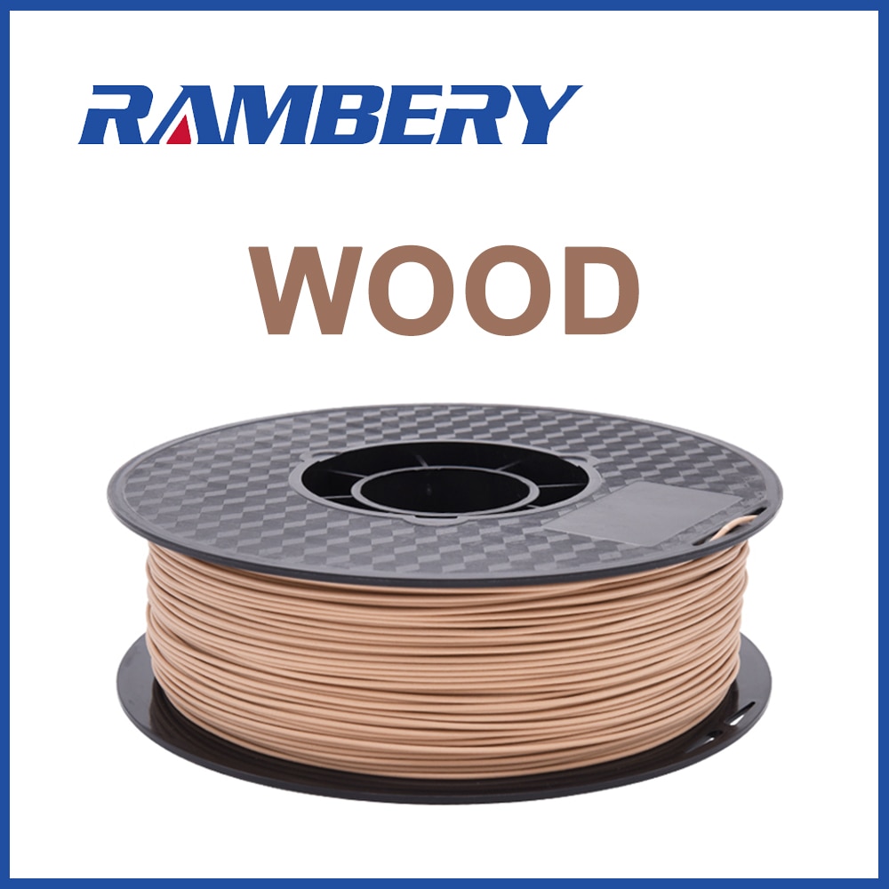 Filament d'imprimante 3D en bois PLA 1.75mm, précision dimensionnelle +/-1.75mm, 1kg (0.05 lbs)/bobine