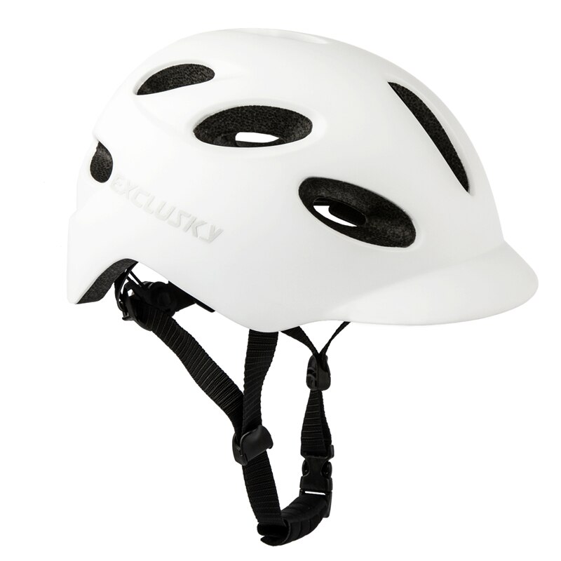 Exclusky LED Bike Helmets For Scooter Cycling Skateboard Urban Bicycle Caps With Light Size M And L Fast: white / L  58-61cm