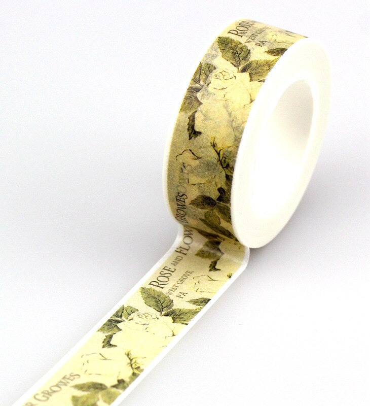 1Pc Flowers set 10m scrapbooking Japanese washi tape adhesive tape,Masking Tape decoration,DIY Sticky Paper Tape Photo Album: 13
