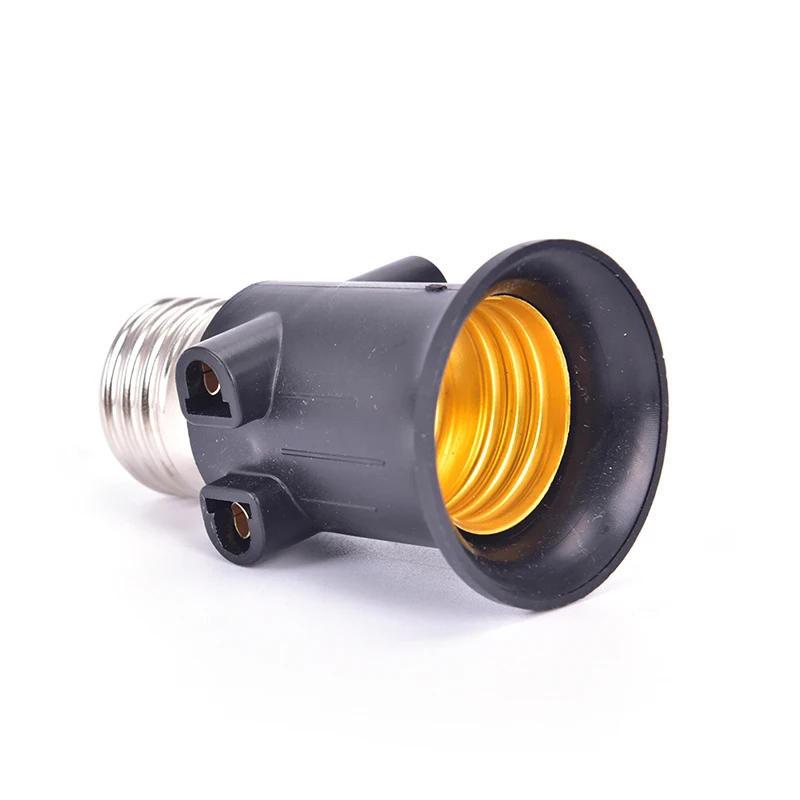 1 STKS AC100-240V 4A PBT Brandwerende E27 Lamp Adapter Lamphouder Base Socket met EU Plug Witte en Zwarte Lamphouder