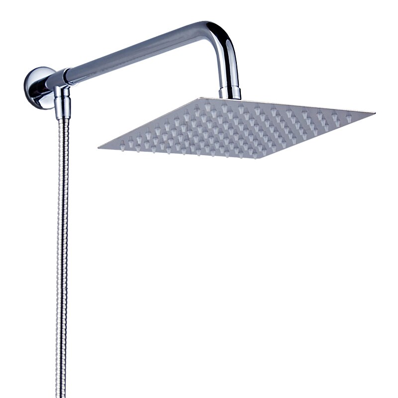 Ronde vierkante roestvrijstalen douchekop regendouchekop regendouche chroom hoge druk chuveiro badkraan ducha